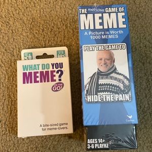 What do you meme? On the Go Party card game NEW Pictures IG GIFs JIFs Photos